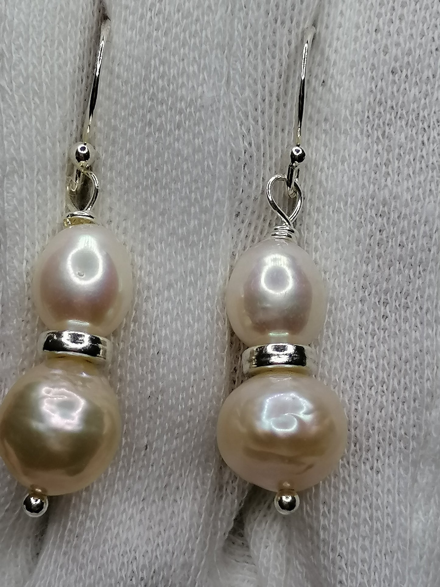 925 Sterling Silver Cultured Pearl Earrings 950