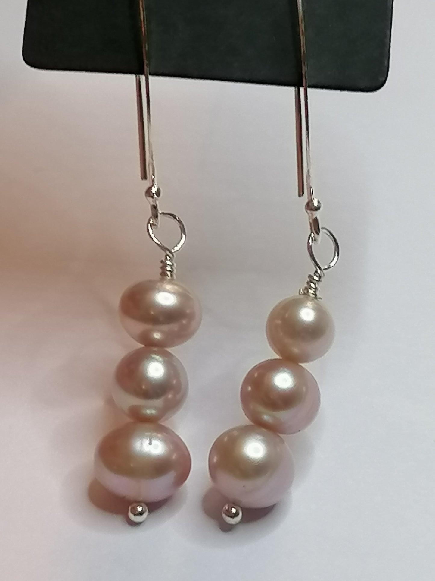 925 Sterling Silver Cultured Freshwater Pearl Marquise Earrings 590