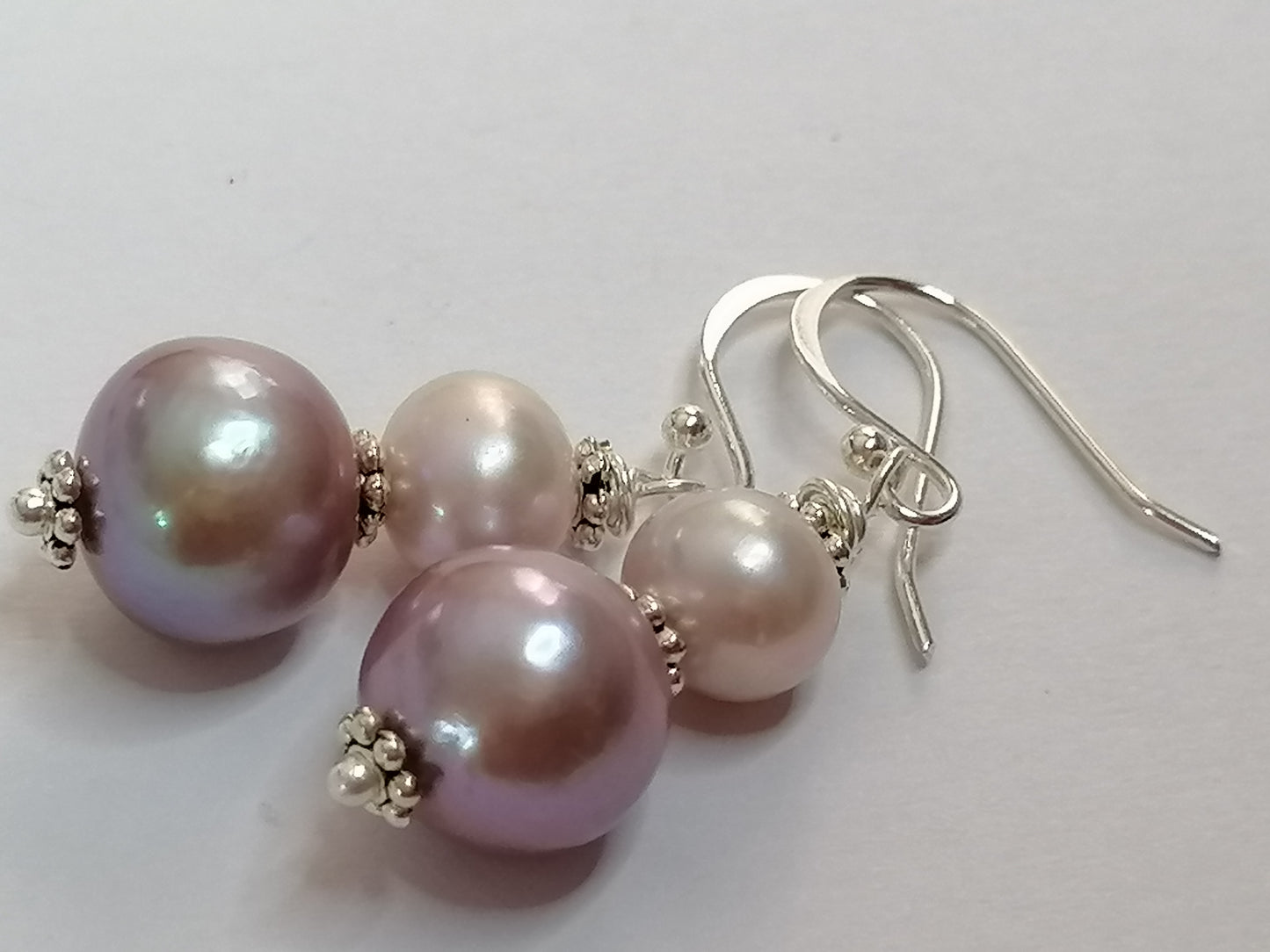 925 Sterling Silver Cultured Edison Pearl Earrings 921