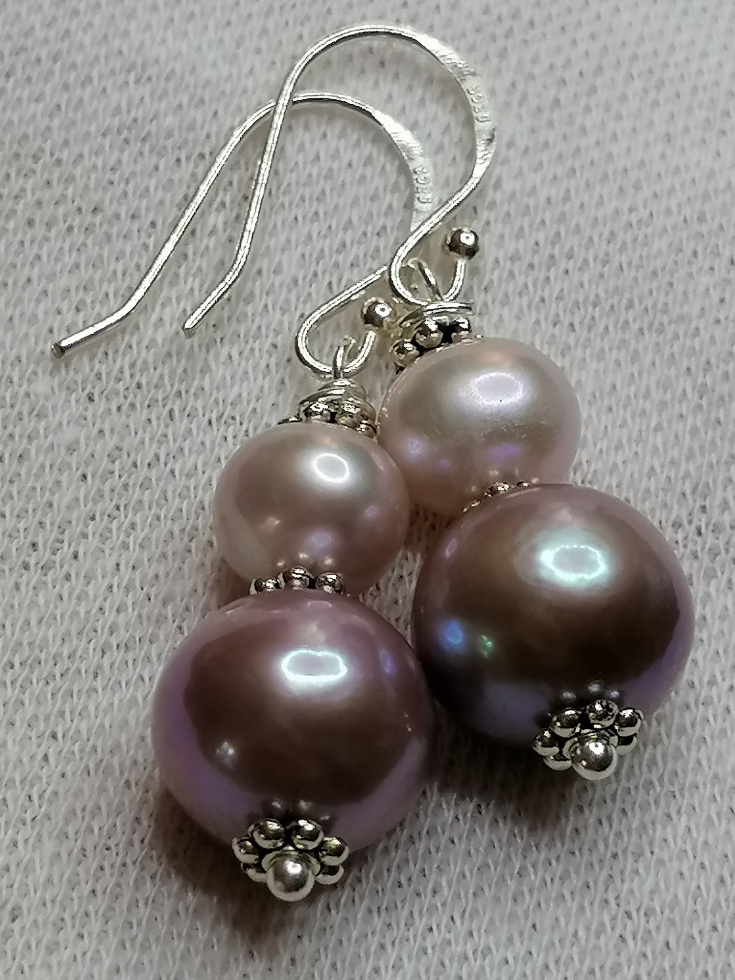 925 Sterling Silver Cultured Edison Pearl Earrings 921