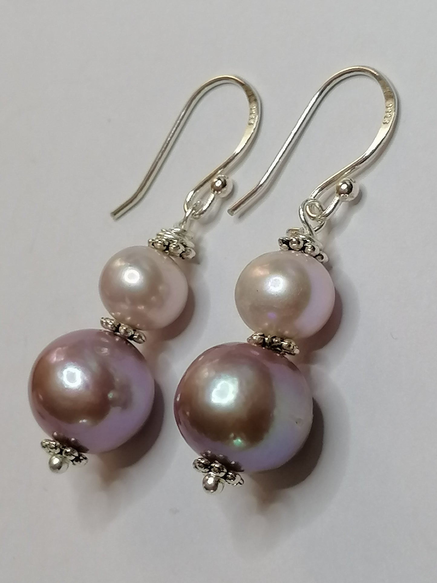 925 Sterling Silver Cultured Edison Pearl Earrings 921