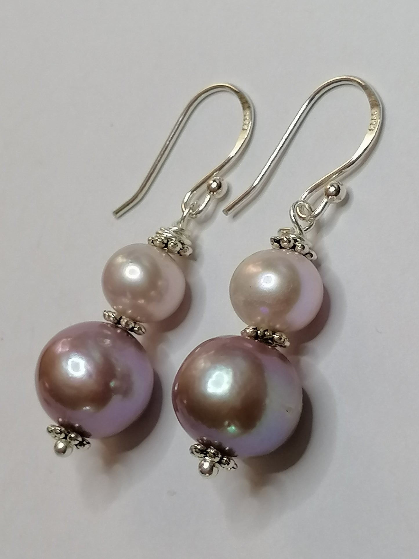 925 Sterling Silver Cultured Edison Pearl Earrings 921