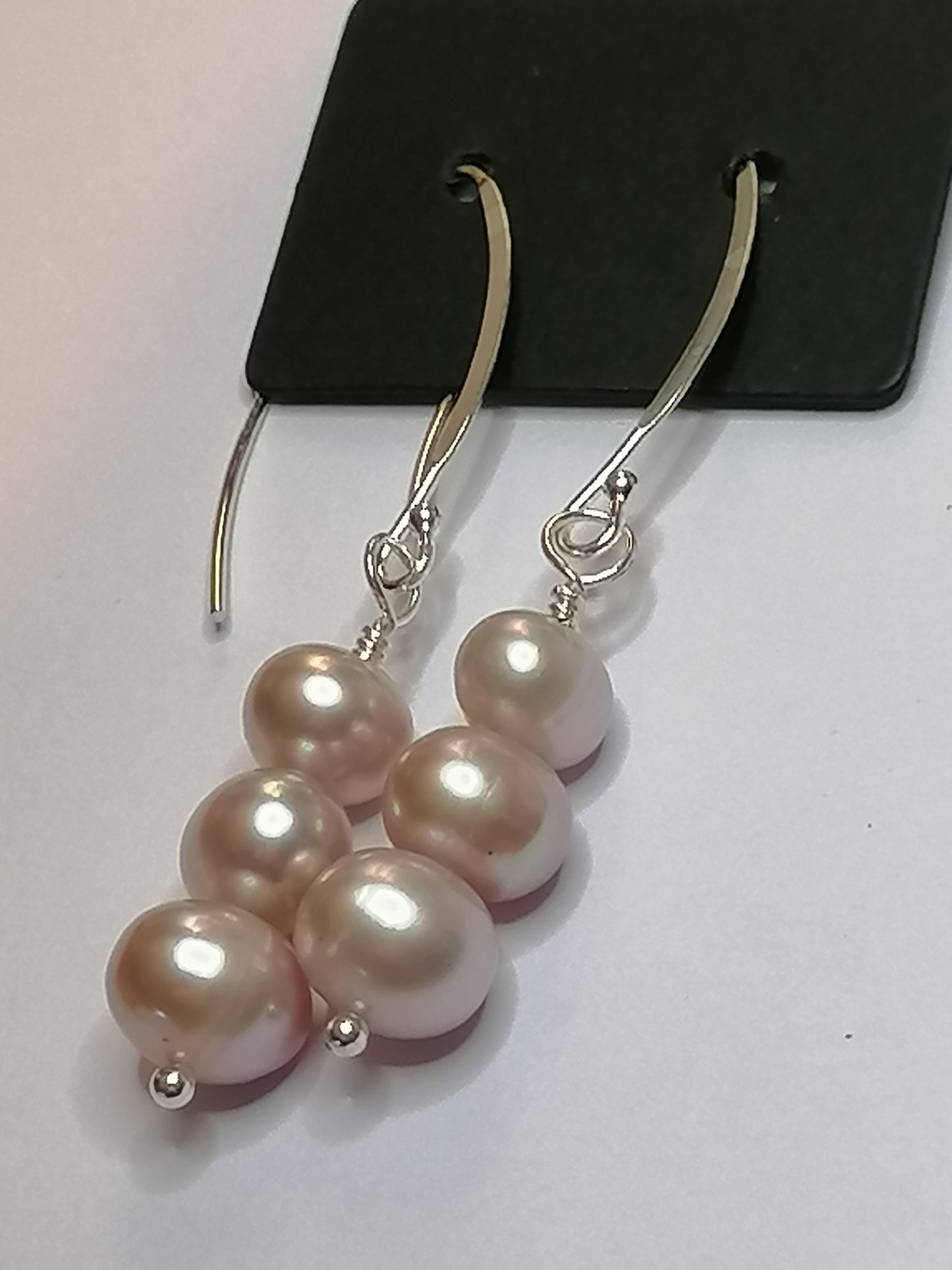 925 Sterling Silver Cultured Freshwater Pearl Marquise Earrings 590