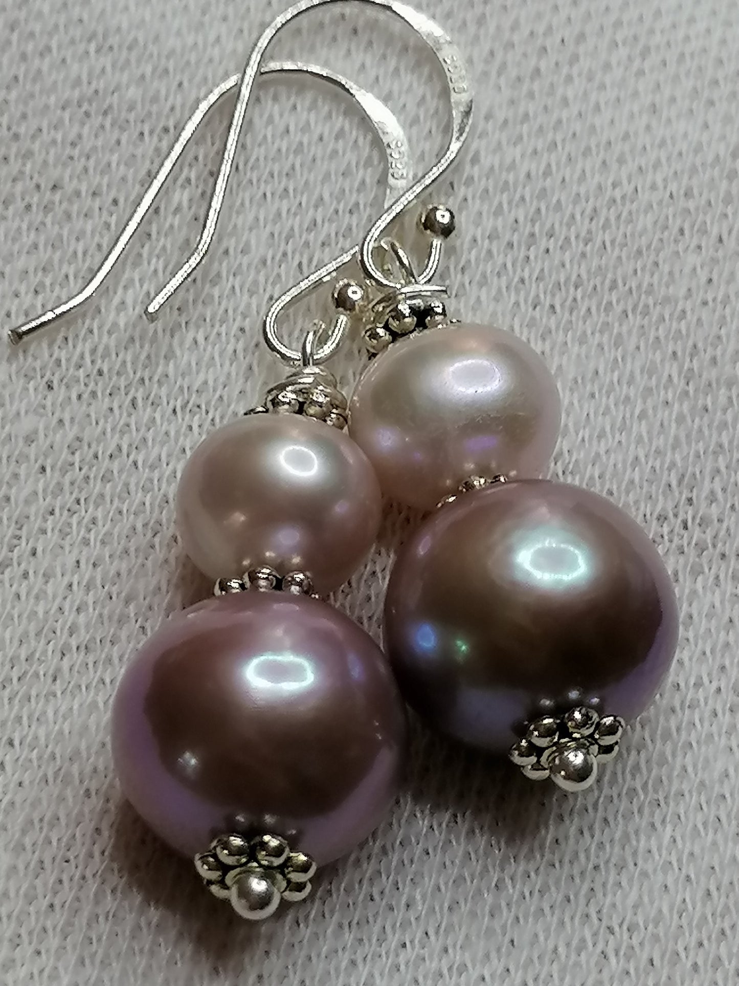 925 Sterling Silver Cultured Edison Pearl Earrings 921