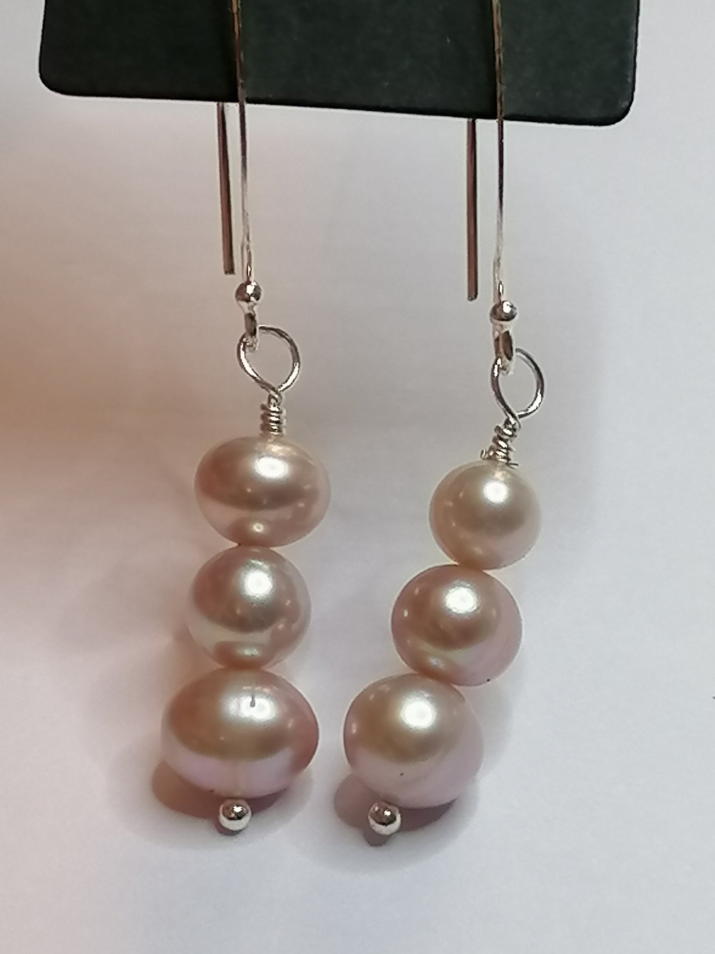 925 Sterling Silver Cultured Freshwater Pearl Marquise Earrings 590