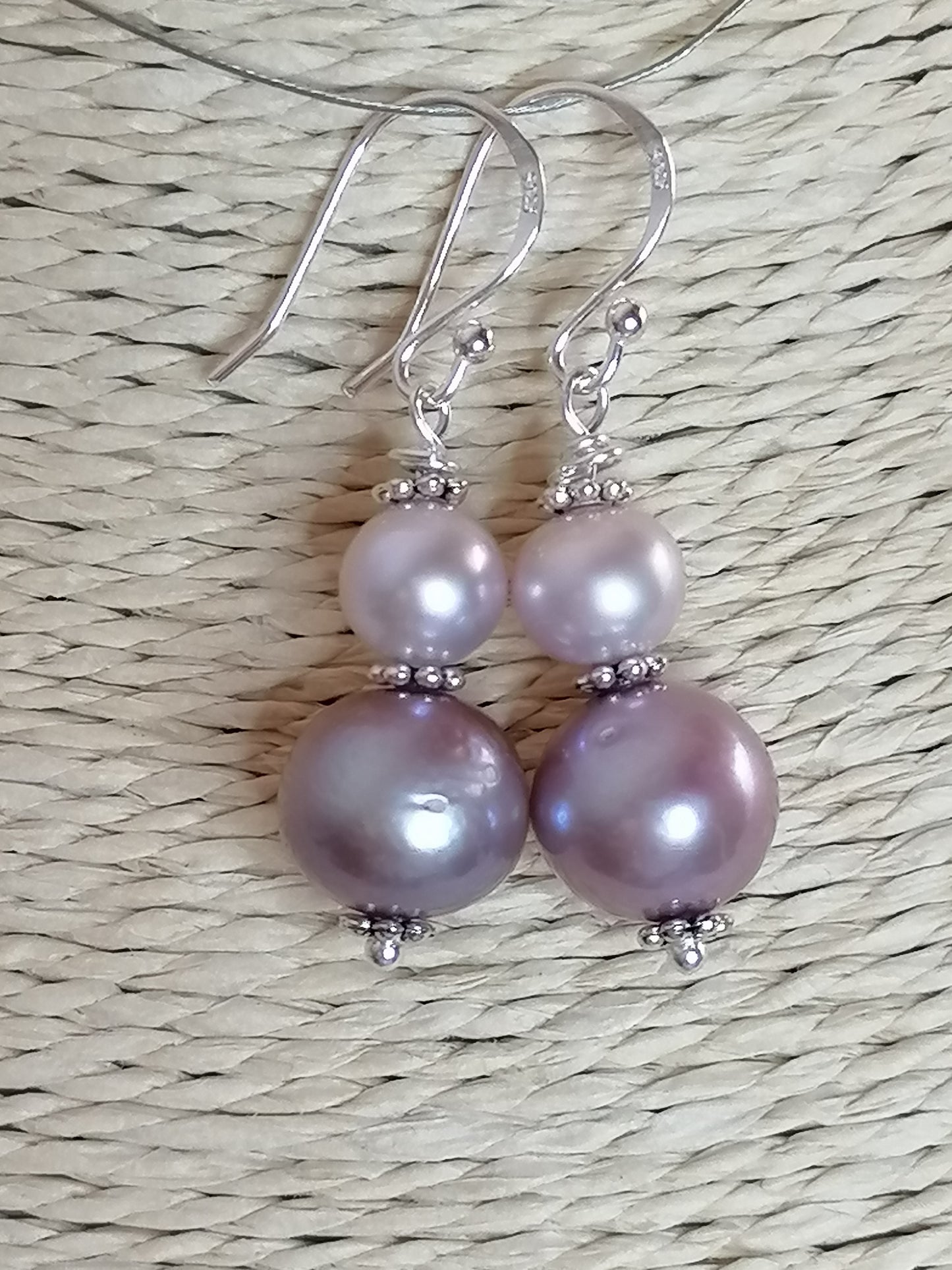 925 Sterling Silver Cultured Edison Pearl Earrings 921