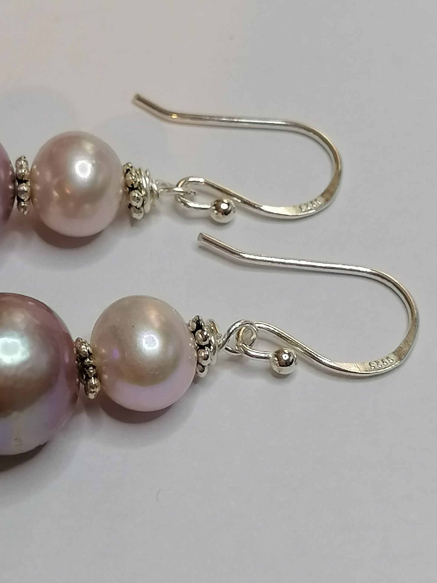 925 Sterling Silver Cultured Edison Pearl Earrings 921